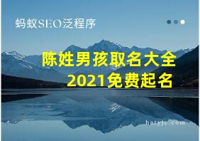 陈姓男孩取名大全2021免费起名