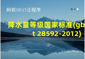 降水量等级国家标准(gb/t 28592-2012)