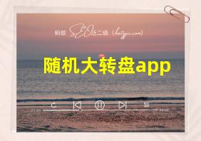 随机大转盘app