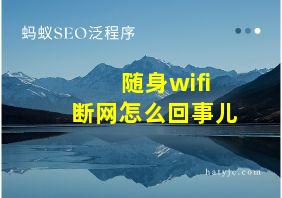 随身wifi断网怎么回事儿