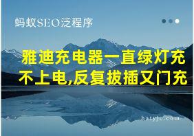 雅迪充电器一直绿灯充不上电,反复拔插又门充