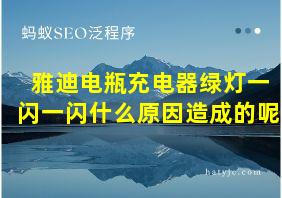 雅迪电瓶充电器绿灯一闪一闪什么原因造成的呢