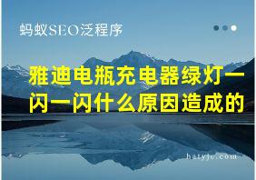 雅迪电瓶充电器绿灯一闪一闪什么原因造成的