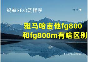 雅马哈吉他fg800和fg800m有啥区别