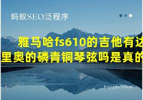 雅马哈fs610的吉他有达达里奥的磷青铜琴弦吗是真的吗