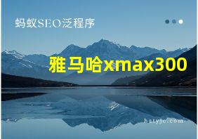 雅马哈xmax300