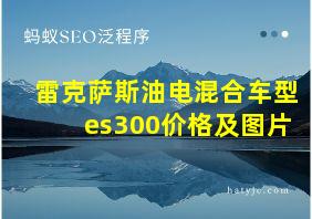 雷克萨斯油电混合车型es300价格及图片