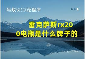 雷克萨斯rx200电瓶是什么牌子的