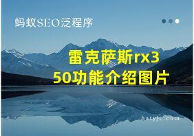 雷克萨斯rx350功能介绍图片