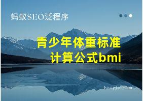 青少年体重标准计算公式bmi