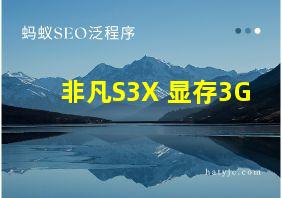 非凡S3X 显存3G