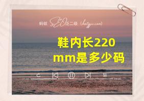 鞋内长220mm是多少码