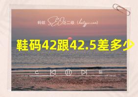 鞋码42跟42.5差多少