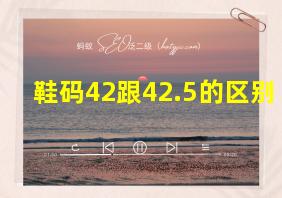 鞋码42跟42.5的区别