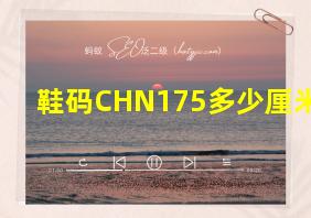 鞋码CHN175多少厘米