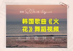 韩国歌曲《火花》舞蹈视频