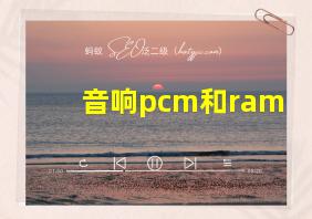 音响pcm和ram