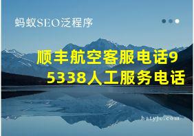 顺丰航空客服电话95338人工服务电话