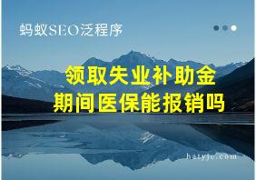 领取失业补助金期间医保能报销吗