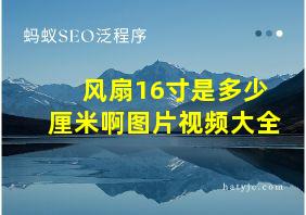 风扇16寸是多少厘米啊图片视频大全