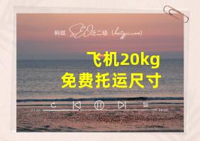 飞机20kg免费托运尺寸