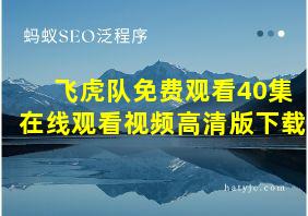 飞虎队免费观看40集在线观看视频高清版下载