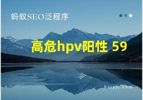 高危hpv阳性+59