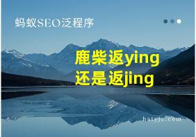 鹿柴返ying还是返jing