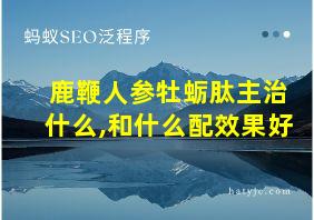 鹿鞭人参牡蛎肽主治什么,和什么配效果好