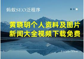 黄晓明个人资料及图片新闻大全视频下载免费