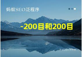 -200目和200目