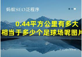 0.44平方公里有多大相当于多少个足球场呢图片