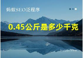 0.45公斤是多少千克