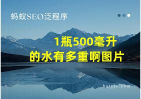 1瓶500毫升的水有多重啊图片