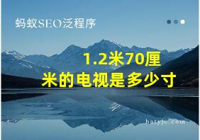 1.2米70厘米的电视是多少寸