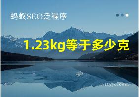 1.23kg等于多少克