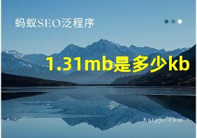 1.31mb是多少kb