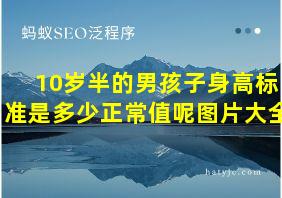 10岁半的男孩子身高标准是多少正常值呢图片大全