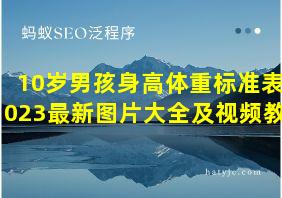 10岁男孩身高体重标准表2023最新图片大全及视频教程