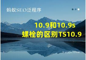 10.9和10.9s螺栓的区别TS10.9