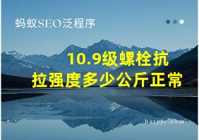 10.9级螺栓抗拉强度多少公斤正常