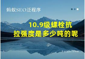 10.9级螺栓抗拉强度是多少吨的呢