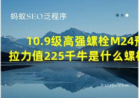 10.9级高强螺栓M24预拉力值225千牛是什么螺栓