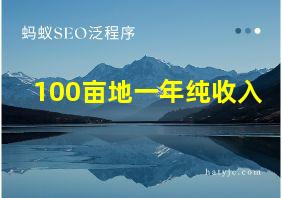 100亩地一年纯收入