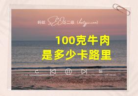 100克牛肉是多少卡路里