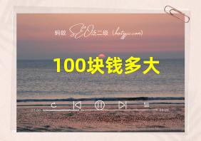 100块钱多大