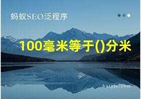 100毫米等于()分米