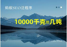 10000千克=几吨