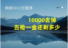 10000去掉五险一金还剩多少