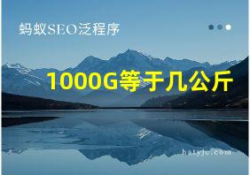 1000G等于几公斤